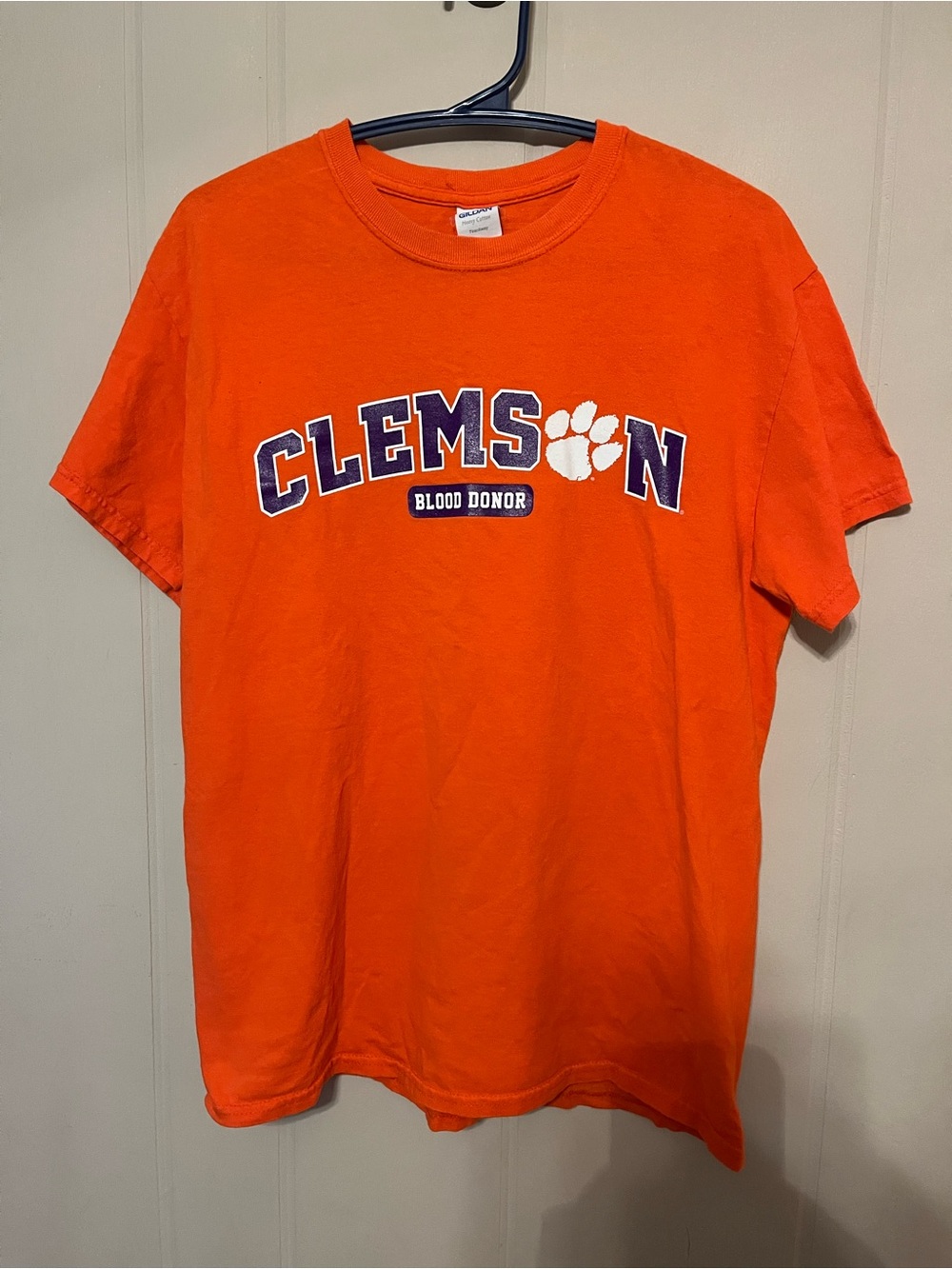 Gildan Orange Clemson 'Blood Donor' Short-Sleeve Crewneck Tee